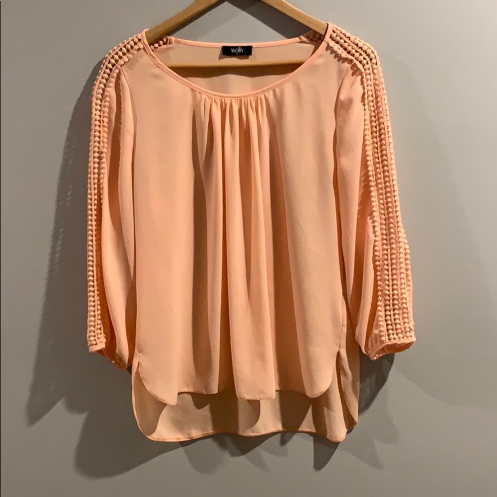 wallis - light pink blouse